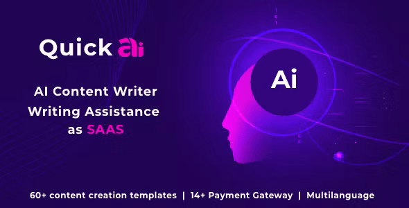 QuickAI OpenAI - ChatGPT - AI Writing Assistant and Content Creator as SaaS